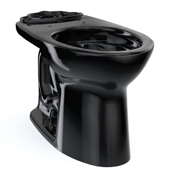 Drake Elongated Universal Height Toilet Bowl Only, Less Seat, Ebony